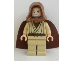 Obi-Wan Kenobi - Old, Light Nougat, Reddish Brown Hood and Cape, White Pupils