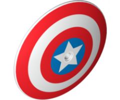 Dish 9 x 9 Inverted (Radar) with Captain America Star Triple Blast Shield Pattern
