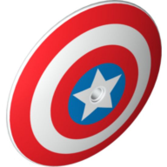 Dish 9 x 9 Inverted (Radar) with Captain America Star Triple Blast Shield Pattern