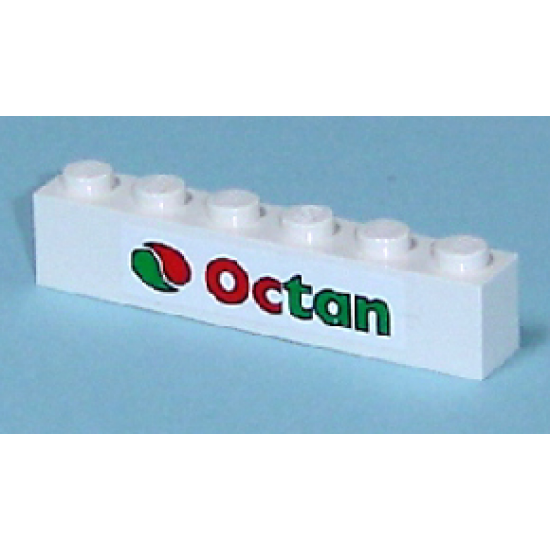 Brick 1 x 6 with Octan Logo Pattern (Sticker) - Set 7641
