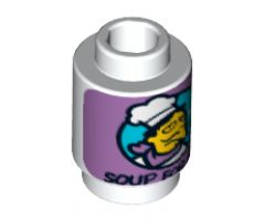 Brick, Round 1 x 1 with Chef and 'SOUP FOR ONE' Pattern