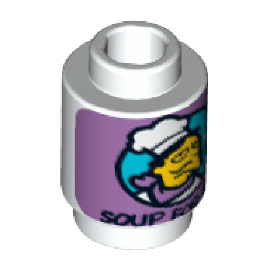 Brick, Round 1 x 1 with Chef and 'SOUP FOR ONE' Pattern