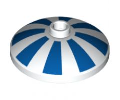 Dish 3 x 3 Inverted (Radar) with Blue Stripes Pattern
