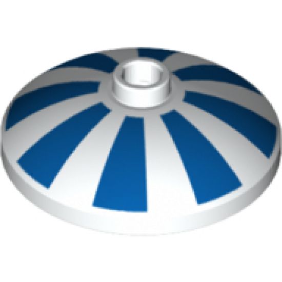 Dish 3 x 3 Inverted (Radar) with Blue Stripes Pattern