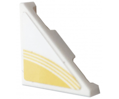 Tile, Modified 2 x 2 Triangular with Yellow Stripes Pattern Model Right Side (Sticker) - Set 76897