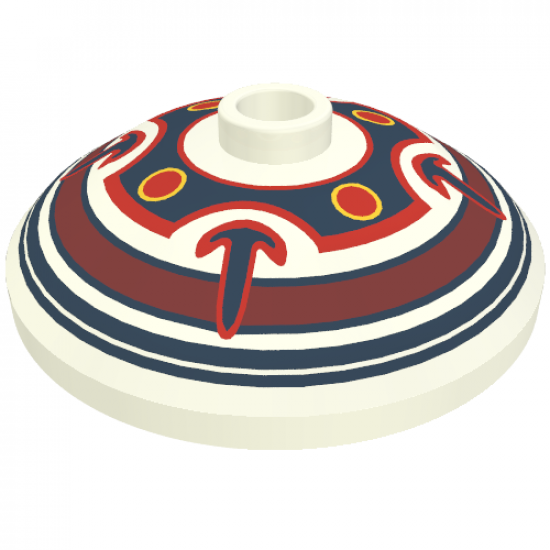 Dish 3 x 3 Inverted (Radar) with Orient India Shield Pattern