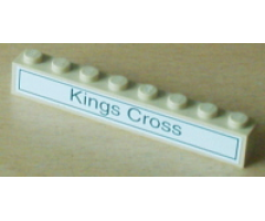 Brick 1 x 8 with 'Kings Cross' Pattern (Sticker) - Set 4708