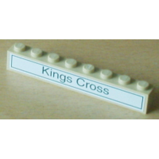 Brick 1 x 8 with 'Kings Cross' Pattern (Sticker) - Set 4708