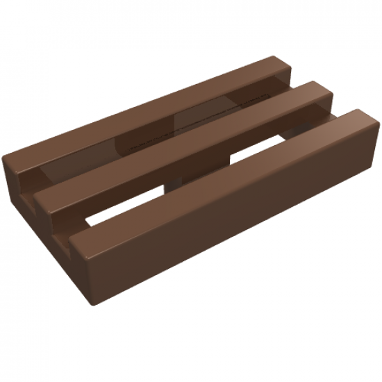 Tile, Modified 1 x 2 Grille with Bottom Groove / Lip