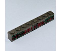 Brick 1 x 8 with Red Bricks, Amazon Logo, Vines Pattern