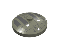 Dish 4 x 4 Inverted (Radar) with Solid Stud with Star Wars TIE Hatch Black and White Pattern