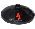 Dish 3 x 3 Inverted (Radar) with Red Electricity Danger Sign Pattern (Sticker) - Set 70808