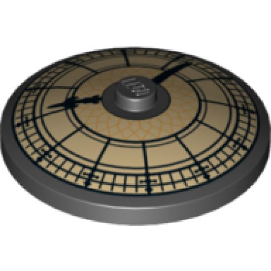 Dish 4 x 4 Inverted (Radar) with Solid Stud with Clock Face Pattern