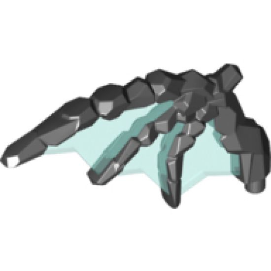 Minifigure, Body Wear Wing Rocky with Smooth Trans-Light Blue Membranes Pattern