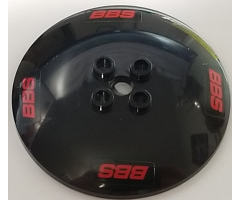 Dish 6 x 6 Inverted (Radar) - Hollow Studs with Red 'BBS' on Black Background in Clockwise Pattern (Stickers) - Set 8157