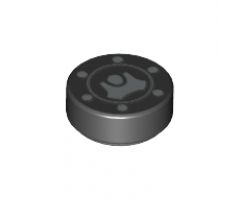 Tile, Round 1 x 1 with Filler / Fuel / Gas Cap Pattern