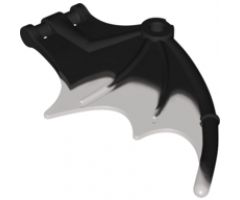 Animal, Body Part Dragon Wing 9 x 6, Trans-Black Trailing Edge Pattern