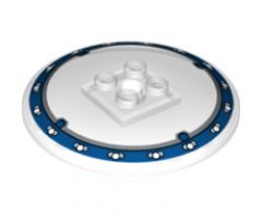 Dish 6 x 6 Inverted (Radar) - Solid Studs with Blue Border Pattern