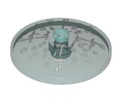 Dish 4 x 4 Inverted (Radar) with Solid Stud with White Fountain Spray Pattern
