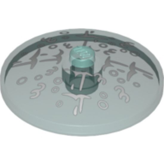 Dish 4 x 4 Inverted (Radar) with Solid Stud with White Fountain Spray Pattern