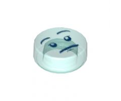 Tile, Round 1 x 1 with Face with Blue Eyes, Eyebrows and Frown Pattern (Zan in Form of Water)