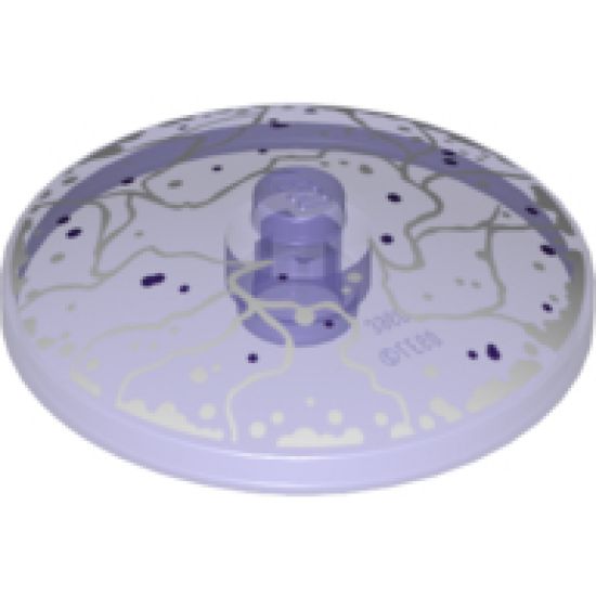 Dish 4 x 4 Inverted (Radar) with Solid Stud with White Force Field Pattern