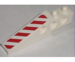 Technic Slope Long with Red and White Danger Stripes Pattern Right (Sticker) - Set 7207