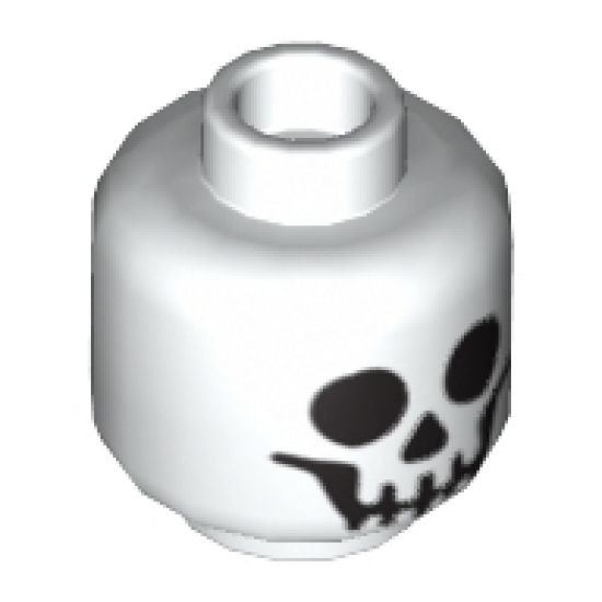 Minifigure, Head Skull Standard Pattern - Hollow Stud