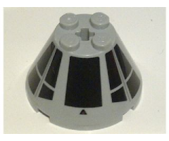 Cone 4 x 4 x 2 with Axle Hole and SW Millennium Falcon Cockpit Pattern (Sticker) - Set 7778