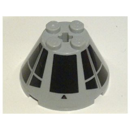 Cone 4 x 4 x 2 with Axle Hole and SW Millennium Falcon Cockpit Pattern (Sticker) - Set 7778