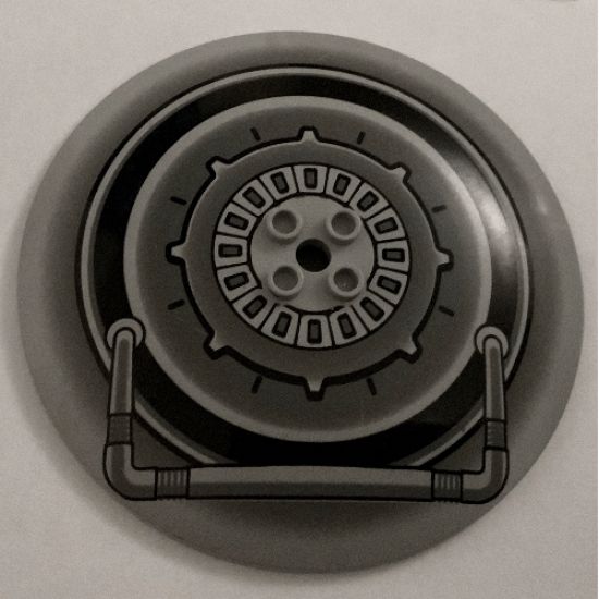 Dish 10 x 10 Inverted (Radar) - Hollow Studs with SW Tank Droid Pattern