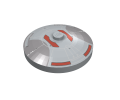 Dish 4 x 4 Inverted (Radar) with Solid Stud with Mini Sith Infiltrator Pattern