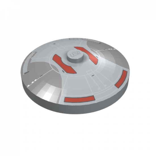 Dish 4 x 4 Inverted (Radar) with Solid Stud with Mini Sith Infiltrator Pattern