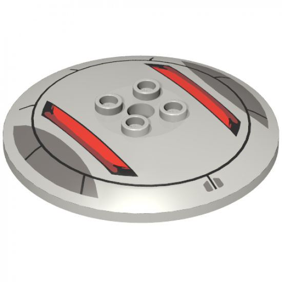 Dish 6 x 6 Inverted (Radar) - Hollow Studs with SW Sith Infiltrator Pattern
