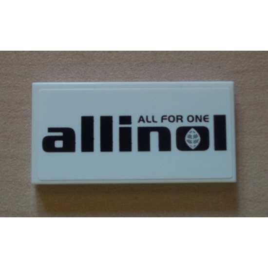Tile 2 x 4 with 'allinol' Pattern (Sticker) - Set 8423
