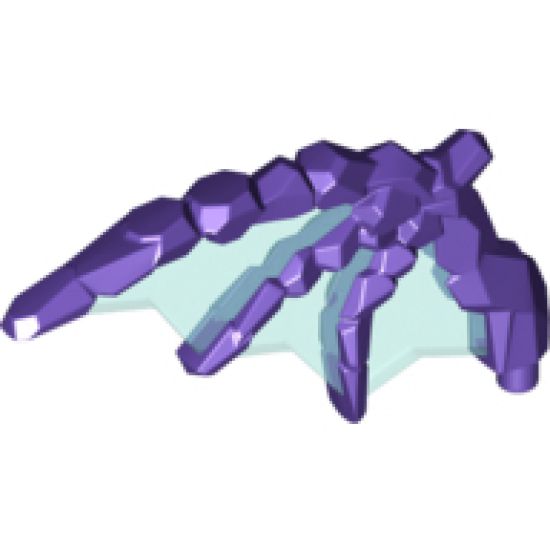Minifigure, Body Wear Wing Rocky with Smooth Trans-Light Blue Membranes Pattern