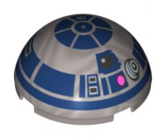 Cylinder Hemisphere 4 x 4 with R2-D2 Astromech Droid Pattern