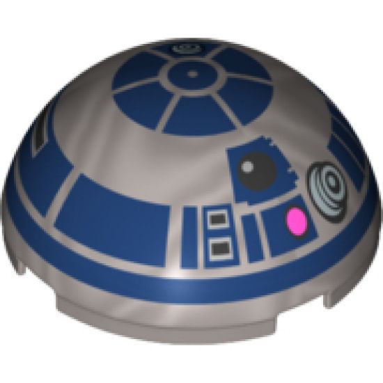 Cylinder Hemisphere 4 x 4 with R2-D2 Astromech Droid Pattern