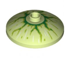 Dish 3 x 3 Inverted (Radar) with Cracks Dark Green and Lime Pattern