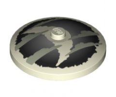 Dish 4 x 4 Inverted (Radar) with Solid Stud with Crescent Moon and Clouds Pattern