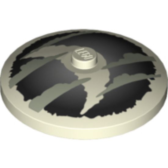 Dish 4 x 4 Inverted (Radar) with Solid Stud with Crescent Moon and Clouds Pattern