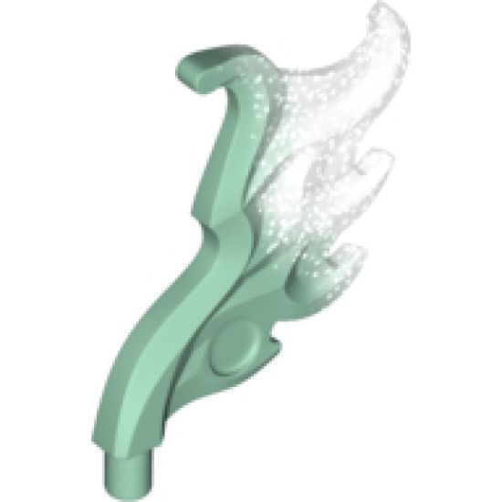 Energy Effect Wave Rounded Wing Shaped with Bar (Flame) with Marbled Glitter Trans-Clear Pattern
