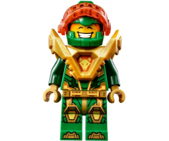 Aaron - Pearl Gold Armor, Trans-Neon Orange Visor