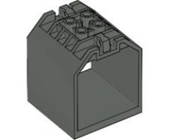 Container Box Open Ended 4 x 4 x 4 with 1 Locking Hinge Finger on Each End