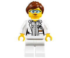 Scientist - Female, Blue Goggles and White Legs