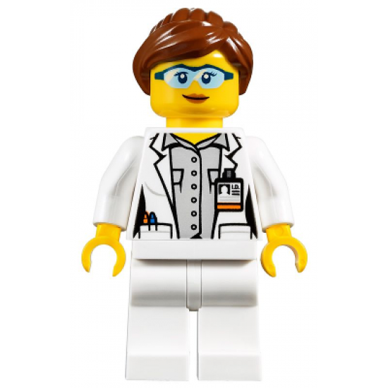 Scientist - Female, Blue Goggles and White Legs