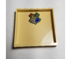 Panel 1 x 6 x 5 with Coat of Arms Hogwarts Crest Pattern on Inside (Sticker) - Set 75946