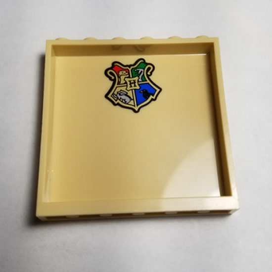 Panel 1 x 6 x 5 with Coat of Arms Hogwarts Crest Pattern on Inside (Sticker) - Set 75946