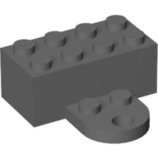 Magnet Brick, Modified 2 x 4 Sealed Base with Extension Plate with 2 Studs and Hole