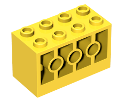 Brick, Modified 2 x 4 x 2 with Holes on Sides